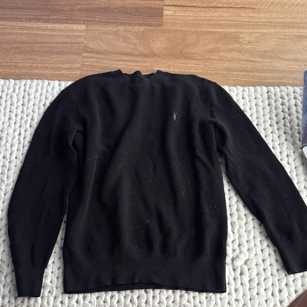 Men's Allsaints Black Crewneck Sweater